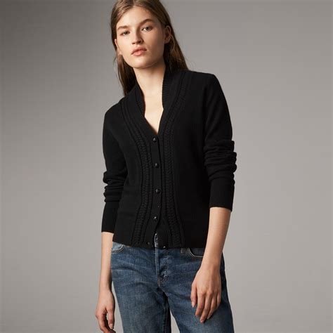 burberry plaid cardigan womens|black wool cardigan women's.